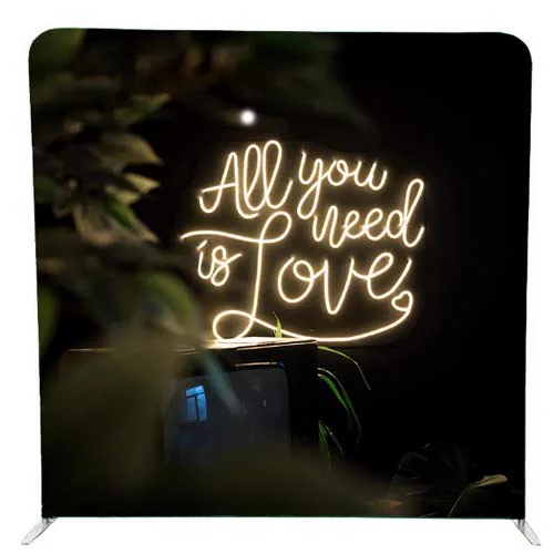 All You Need Is Love photobooth backdrop for hire in the KZN Midlands
