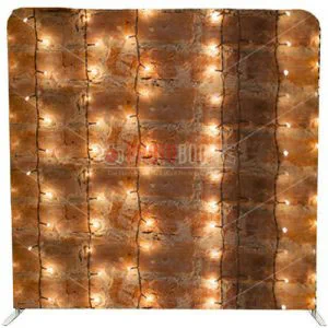Brick Wall Fairy Lights photobooth backdrop for hire in the KZN Midlands