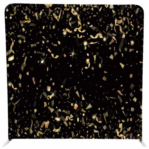 Gold Confetti photobooth backdrop for hire in the KZN Midlands