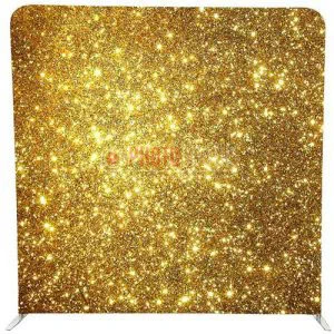 Gold Glitter photobooth backdrop for hire in the KZN Midlands