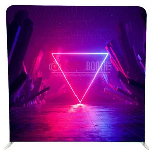 Neon Triangle photobooth backdrop for hire in the KZN Midlands