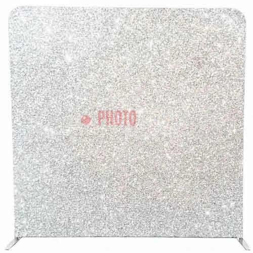 Silver Glitter photobooth backdrop for hire in the KZN Midlands