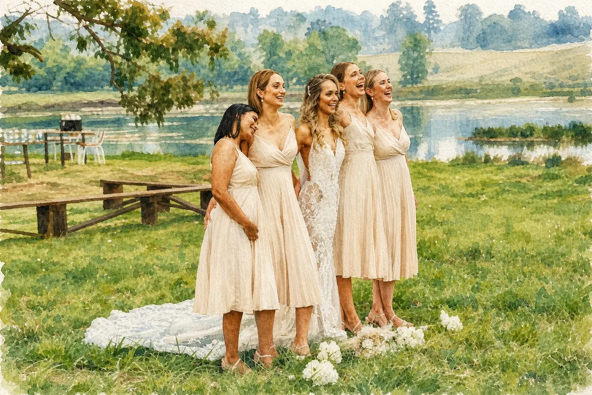 Guests and prints at a KZN Midlands photobooth