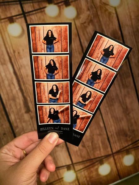 Guests in the retro photobooth at a KZN wedding