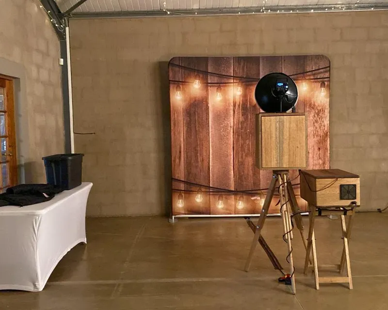 Our photobooth set up at Haycroft Farm